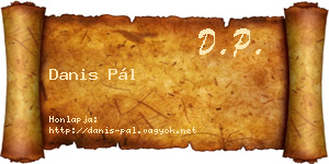 Danis Pál névjegykártya